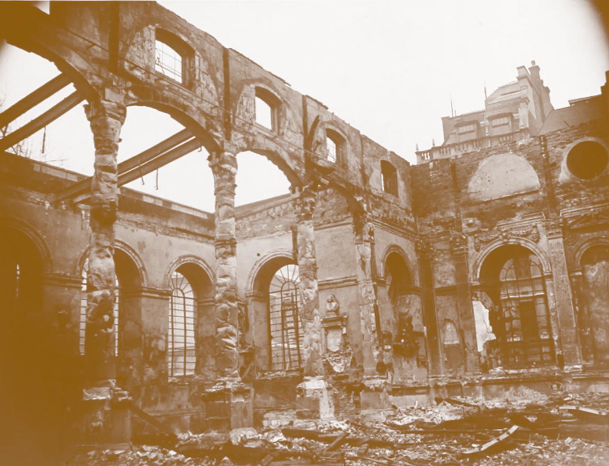 After being hit by a bomb during the Blitz After being hit by a bomb during the Blitz