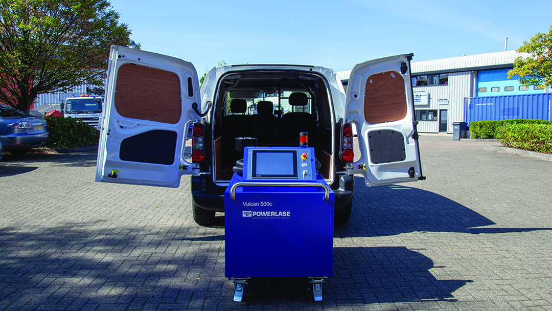 Vulcan laser in a van