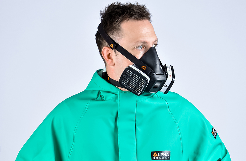 One of the new range of Alpha Sentinel face masks