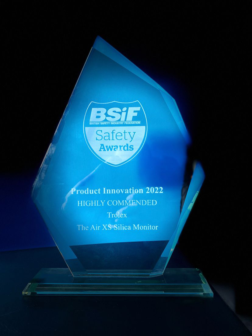 Trolex Air XS real time silica dust monitor award Trolex Air XS real time silica dust monitor award