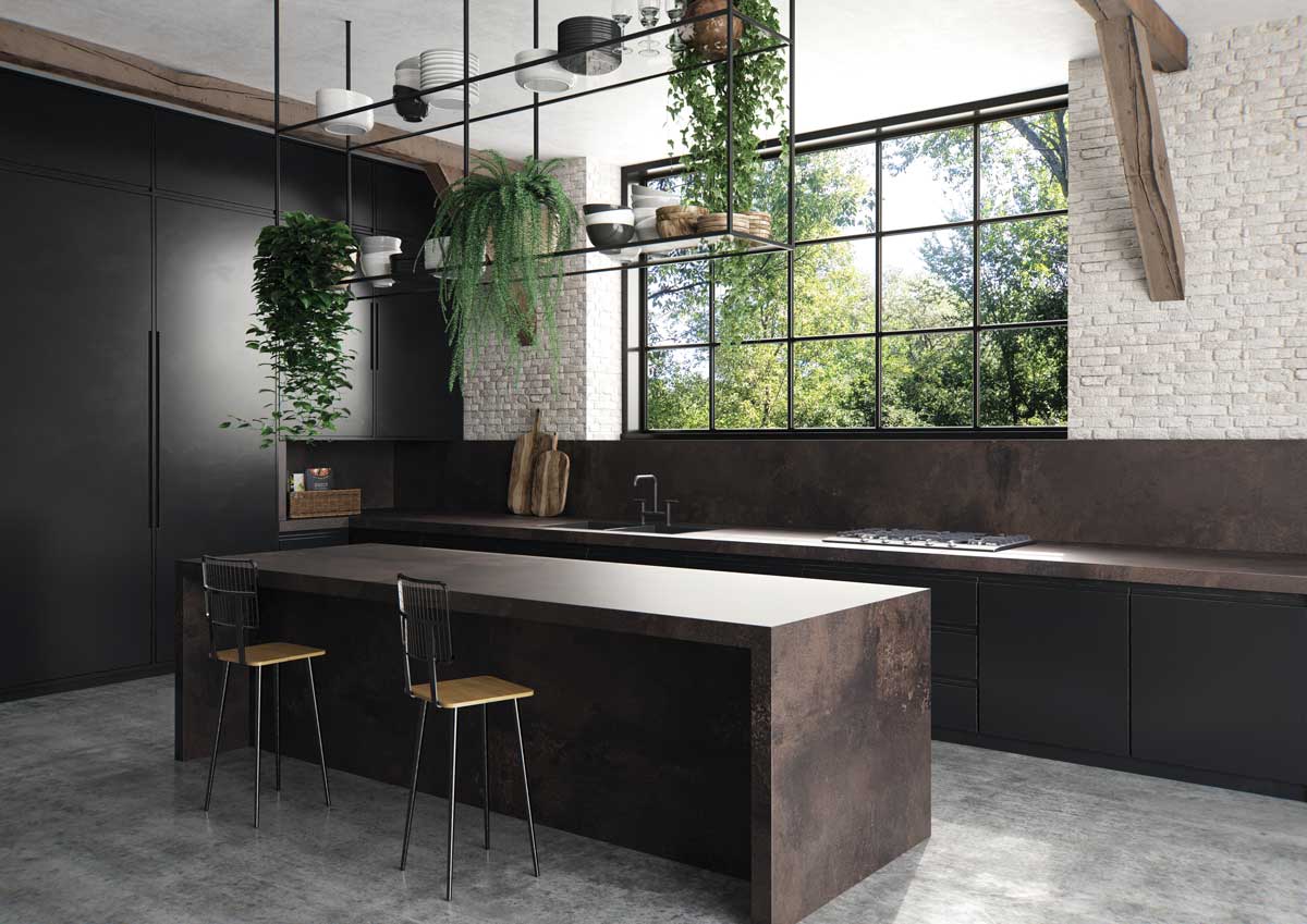 Industrial-inspired 303 Metallio Brown from Caesarstone Industrial-inspired 303 Metallio Brown from Caesarstone