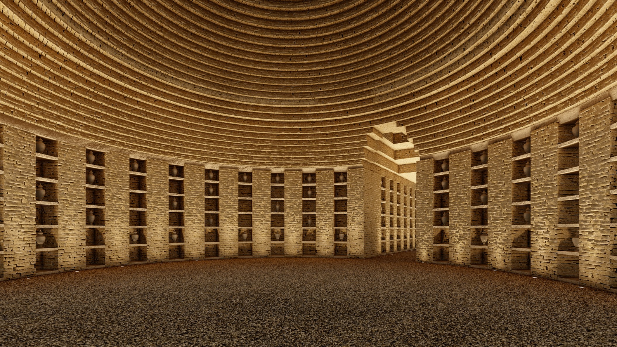 CGI inside covered barrow CGI inside covered barrow