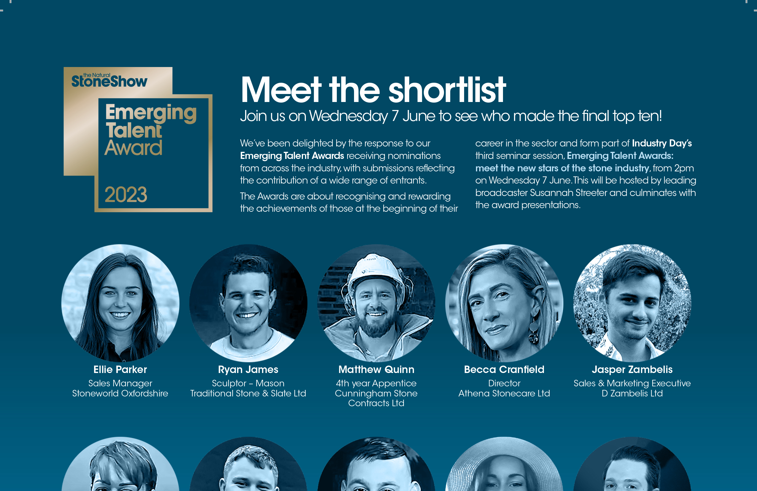 These are the 20 people shortlisted for Emerging Talent Awards at the