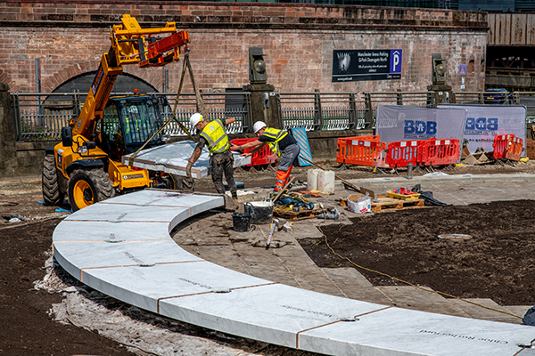 installing the memorial