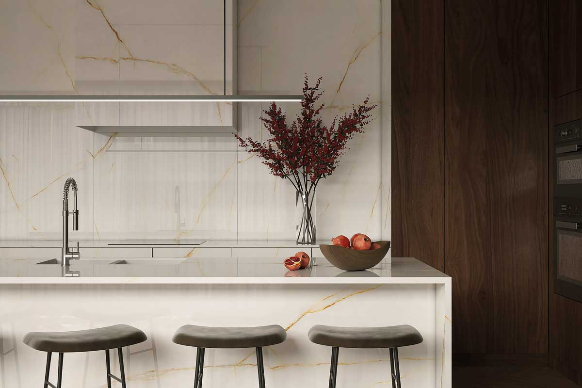 Cristallo Gold from Laminam's Diamond Series Cristallo Gold from Laminam's Diamond Series
