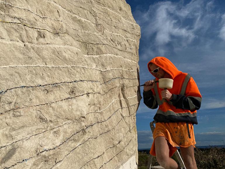 Carving the Ocean Stone