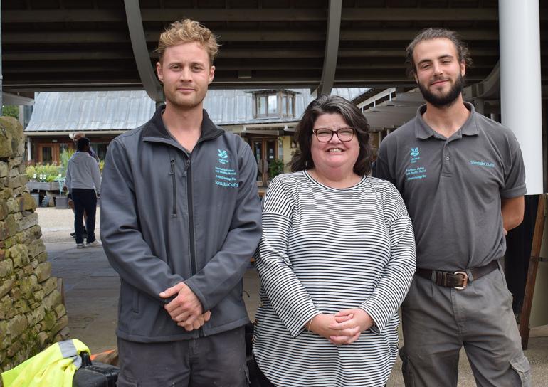 Claire with apprentices