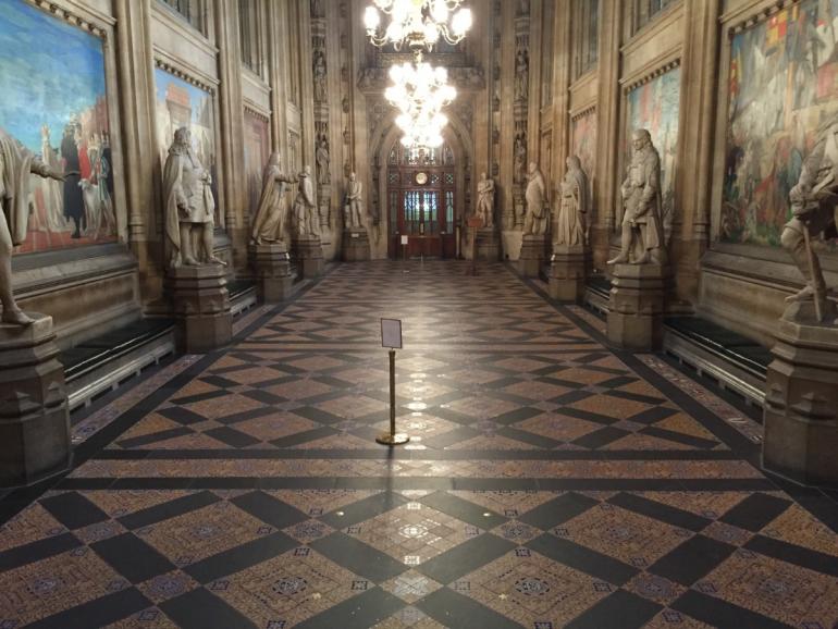 Encaustic tiles at the Houses of Parliament