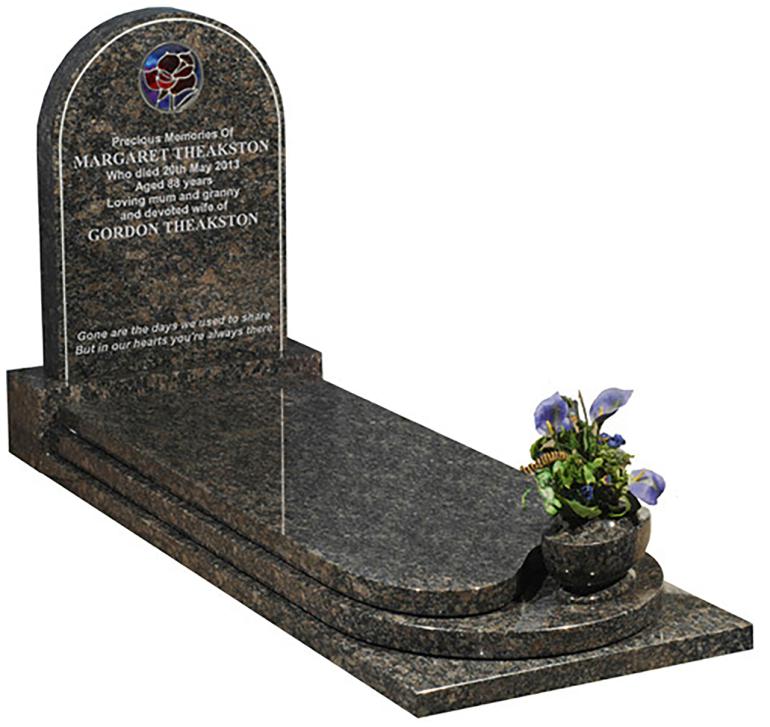 A Sapphire Blue granite memorial from Robertson Granite