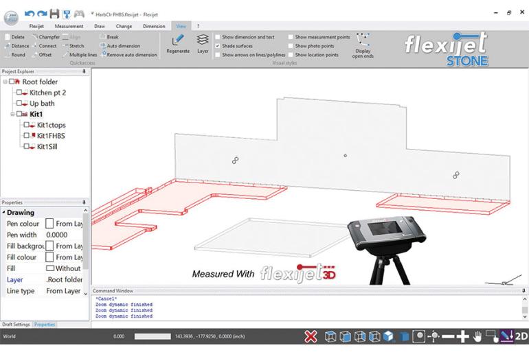 Flexijet 3D laser templating system from Stonegate