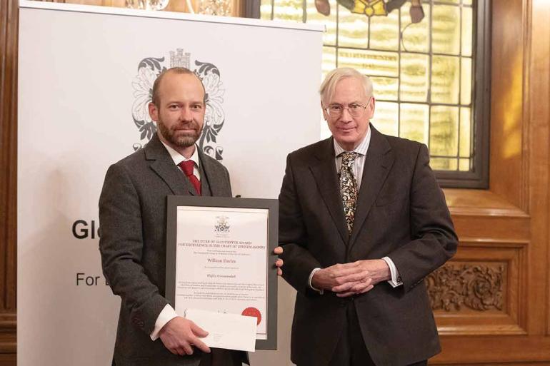 Will received a Duke of Gloucester Award for Excellence in the Craft of Stonemasonry