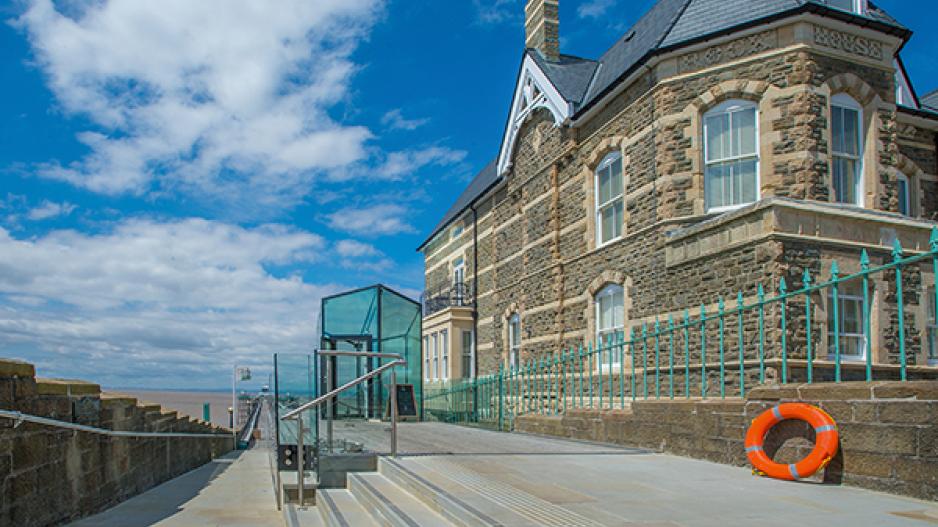 Clevedon Pier with Forest Pennant mixed colour paving