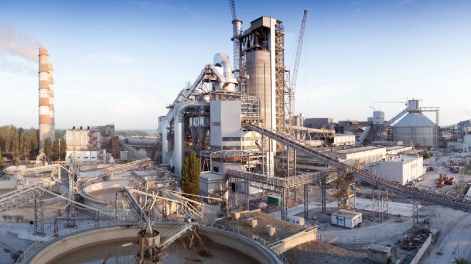 Concrete production site