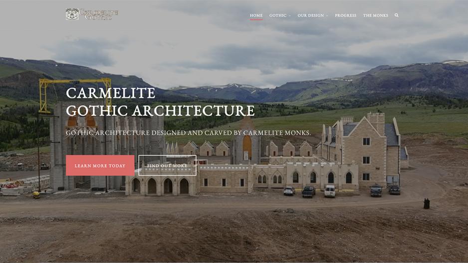 The website of the monks building their monastery