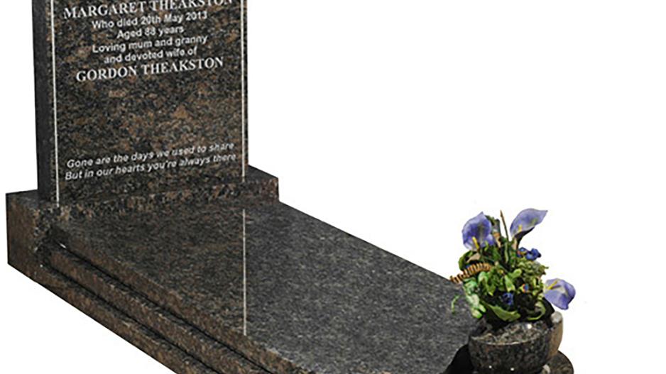 A Sapphire Blue granite memorial from Robertson Granite