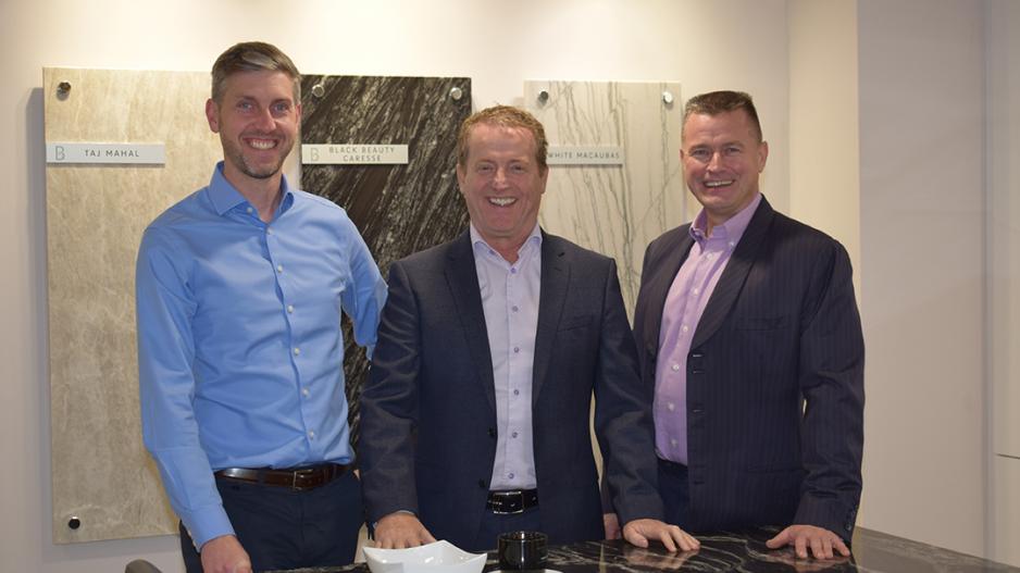 Mike Boydon and Rob Wilkinson from Bellagio, and Steve Buck from Marble Ideas