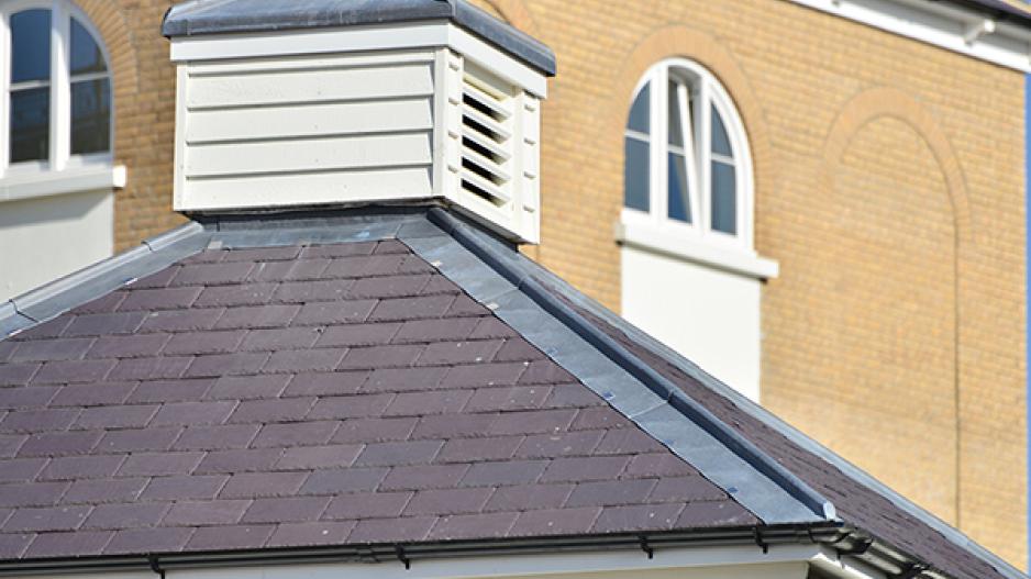 Welsh Slate on a roof at Nansledan