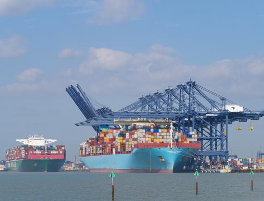 Containers at Felixstowe Containers at Felixstowe