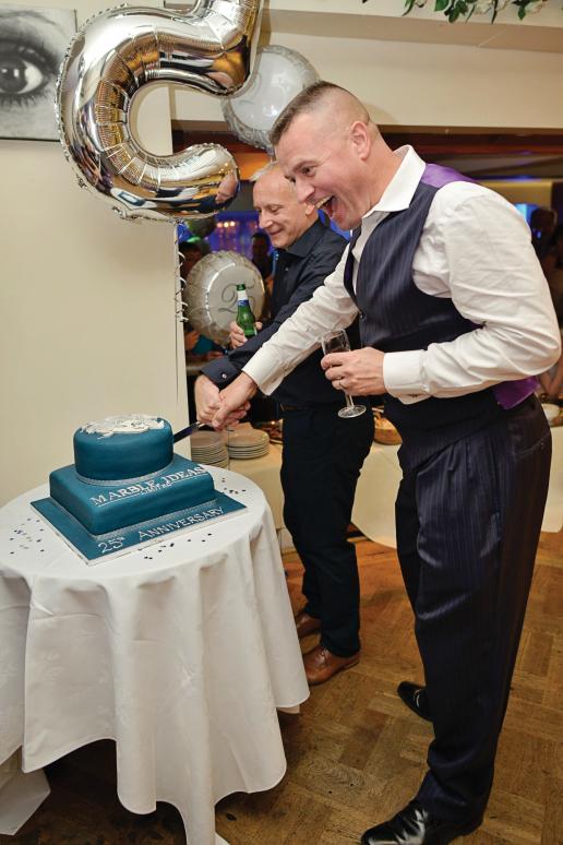 Cutting the cake
