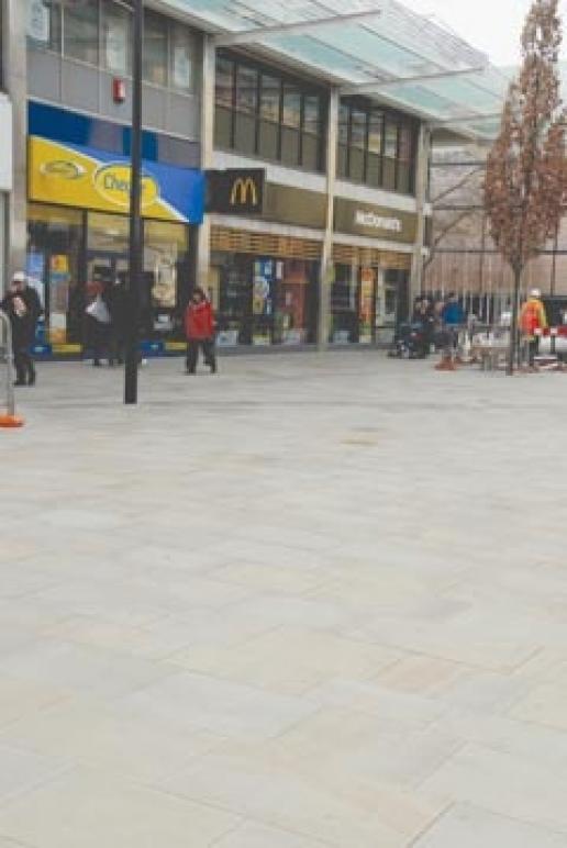 Forest Pennant paving selected by Arup in Swindon. Forest Pennant paving selected by Arup in Swindon.