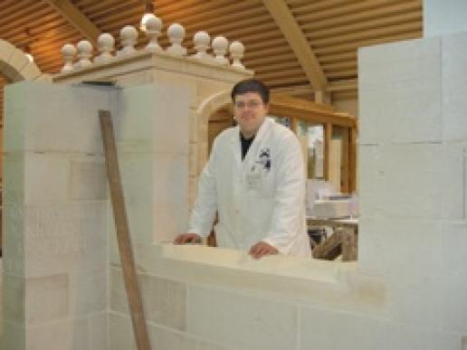 Nigel Gilkison at the Building Crafts College in London where he heads the masonry courses. Nigel Gilkison at the Building Crafts College in London where he heads the masonry courses.