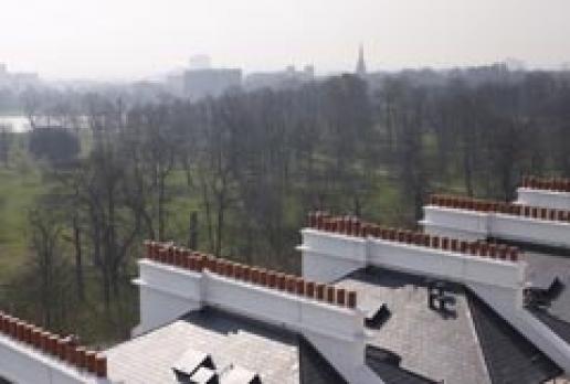 Cembrit’s Glendyne natural slate on the roofs of The Lancasters, overlooking Hyde Park, where the lowest price apartment is £2million. Cembrit’s Glendyne natural slate on the roofs of The Lancasters, overlooking Hyde Park, where the lowest price apartment is £2million.