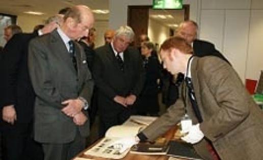 The Duke of Kent at the opening of the new museum of the War Graves Commission at its headquarters in Maidenhead. The Duke of Kent at the opening of the new museum of the War Graves Commission at its headquarters in Maidenhead.