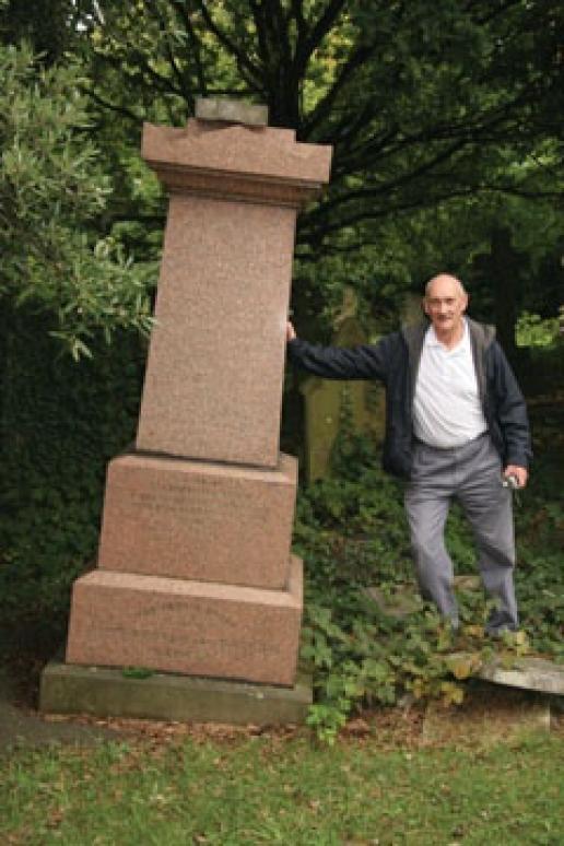 David Francis: Me in Camden Cemetery with a leaning headstone. David Francis: Me in Camden Cemetery with a leaning headstone.