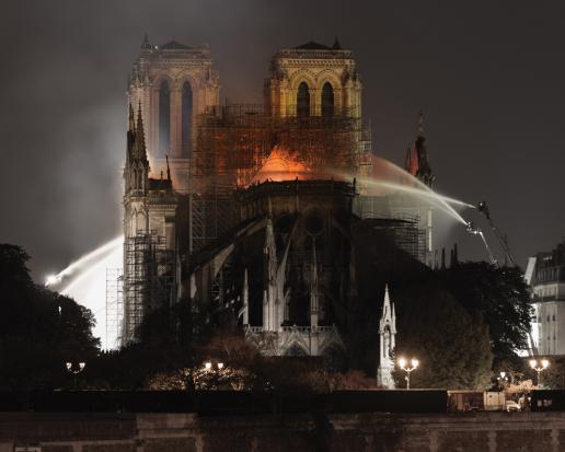 Notre Dame on fire Notre Dame on fire