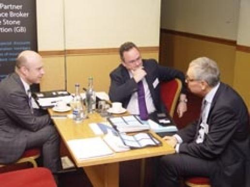 Ian Major (right) discussing training at the Stone Federation annual meeting in November. Ian Major (right) discussing training at the Stone Federation annual meeting in November.