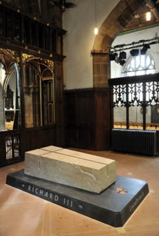 The new final resting place of King Richard III. The new final resting place of King Richard III.