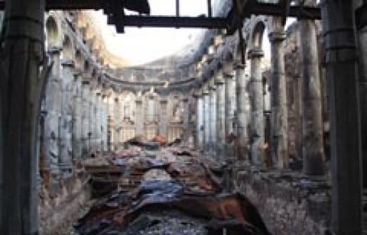 St Mel's after the fire. St Mel's after the fire.