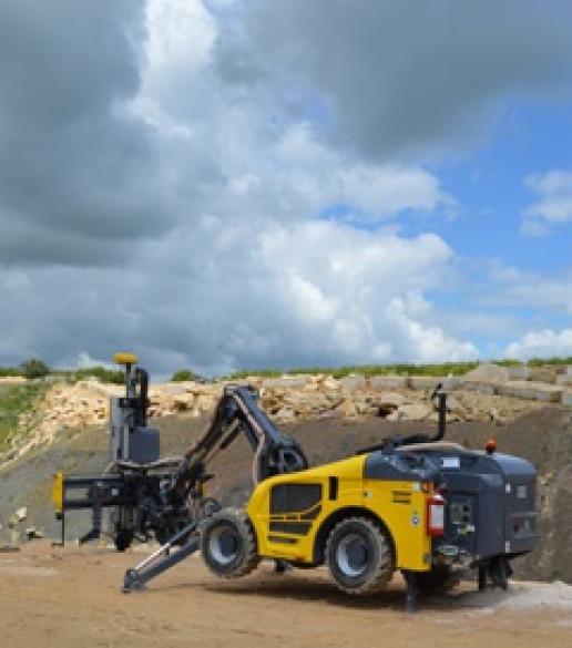 The new Atlas Copco Rock Buggy goes to work producing Ancaster limestone at Glebe Quarry. The new Atlas Copco Rock Buggy goes to work producing Ancaster limestone at Glebe Quarry.