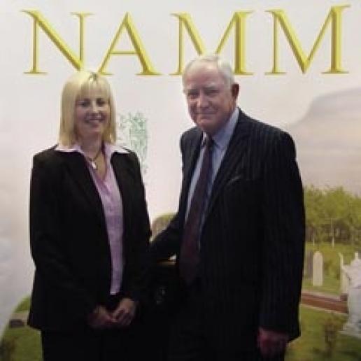 Ian Gostling, NAMM’s Chief Executive Officer, with his successor-designate, Lisa Jones. NAMM have suspended their active involvement in BRAMM. Ian Gostling, NAMM’s Chief Executive Officer, with his successor-designate, Lisa Jones. NAMM have suspended their active involvement in BRAMM.