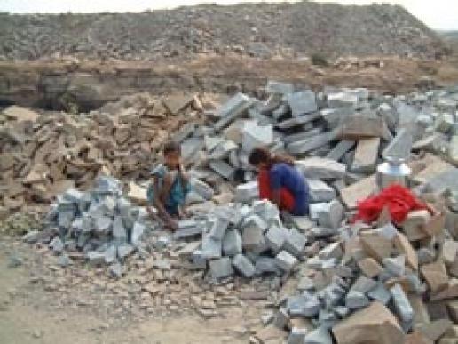 Children working in an Indian sandstone quarry. This is what Marshalls are fighting against. Children working in an Indian sandstone quarry. This is what Marshalls are fighting against.