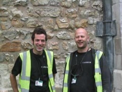 Peter Miles (left) and Patrick Orange, who have job placements with Carrek at the Tower of London thanks to the TBSBS. Peter Miles (left) and Patrick Orange, who have job placements with Carrek at the Tower of London thanks to the TBSBS.