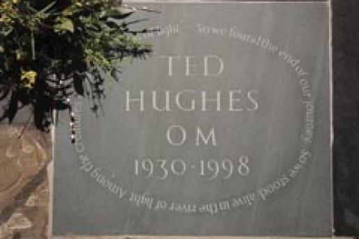The Ted Hughes memorial in Westminster Abbey. The Ted Hughes memorial in Westminster Abbey.