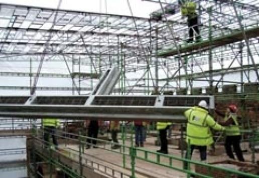Beams being lifted into position at Astley Castle as William Anelay complete the conversion. Beams being lifted into position at Astley Castle as William Anelay complete the conversion.