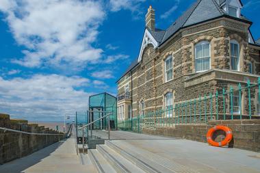 Clevedon Pier with Forest Pennant mixed colour paving 