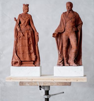 Maquettes of Queen Victoria and Prince Albert