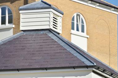 Welsh Slate on a roof at Nansledan