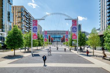 Marshalls hard landscaping products at Wembley Park