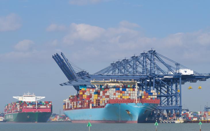 Goods arriving at Felixstowe