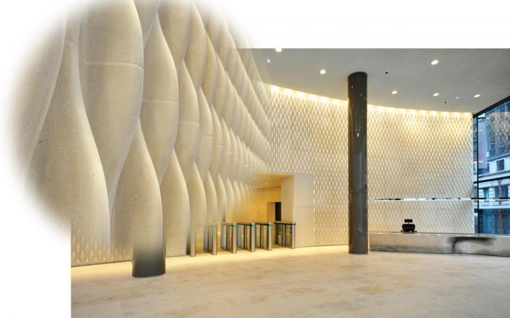 Jordans Whitbed natural stone feature wall