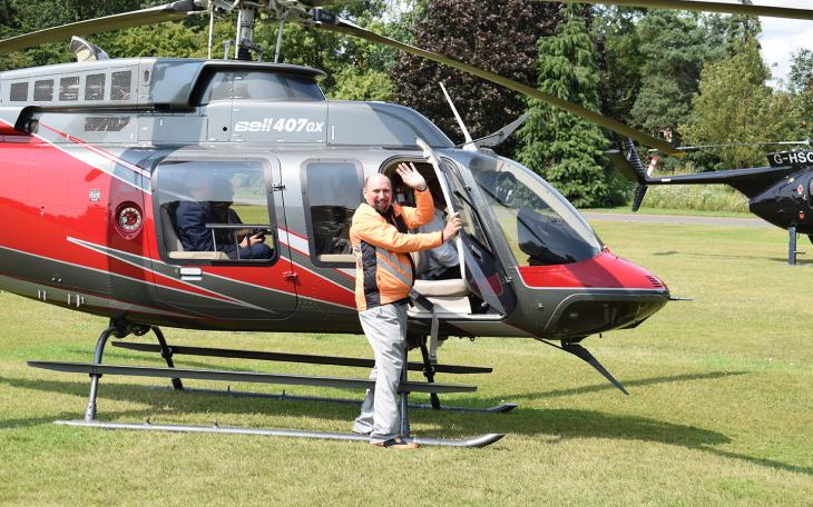 Stewart Davies on a flying visit