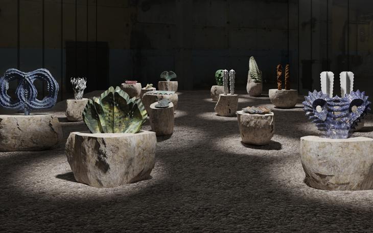 Lithic herb garden