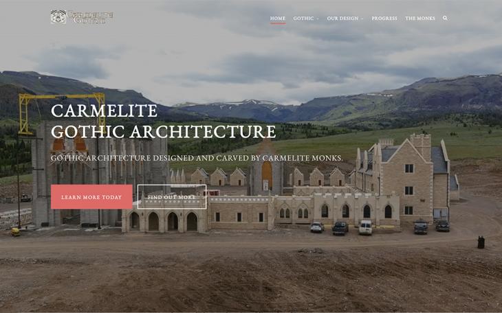 The website of the monks building their monastery