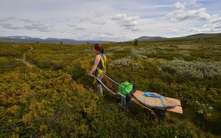 Beatrice Searle with her 'Orkney Boat'