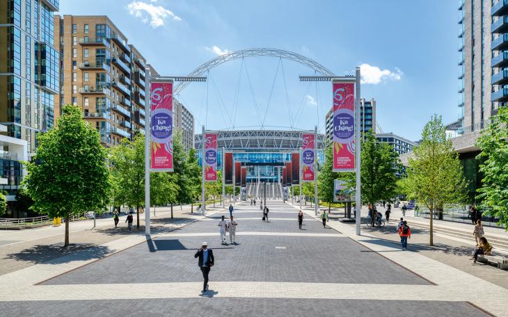 Marshalls hard landscaping products at Wembley Park